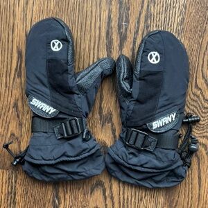 SWANY X-OVER BLACK MITTENS KIDS, size small